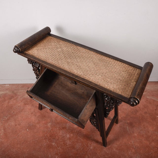 Wood Carved Wood Coffee Table For Sale - Image 7 of 9