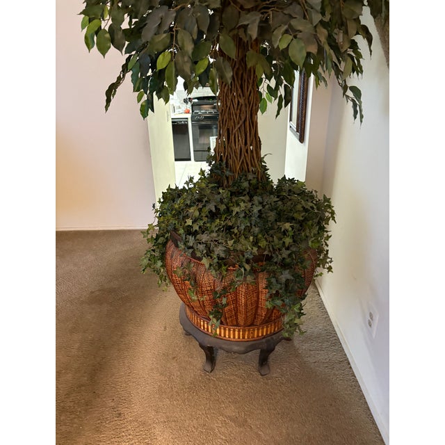 Green Custom Made Artificial Ficus Benjamin Tree For Sale - Image 8 of 12