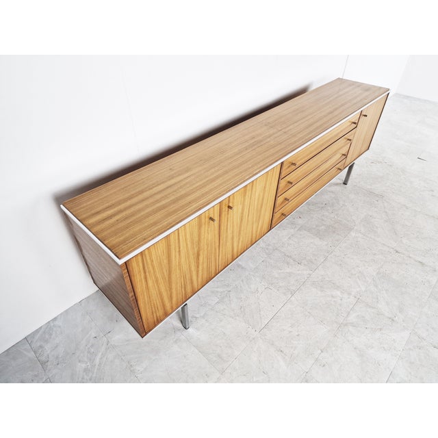 Wood Vintage Sideboard attributed to Pieter De Bruye for Al Furniture, 1960s For Sale - Image 7 of 10