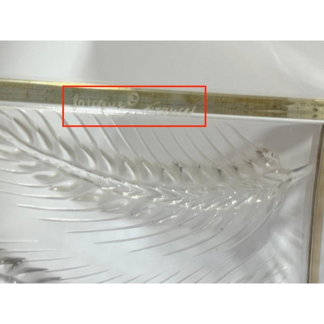 Late 20th Century Lalique "Épis" Crystal and Silver-Plated Table Box, France, Circa 1980s For Sale - Image 5 of 14