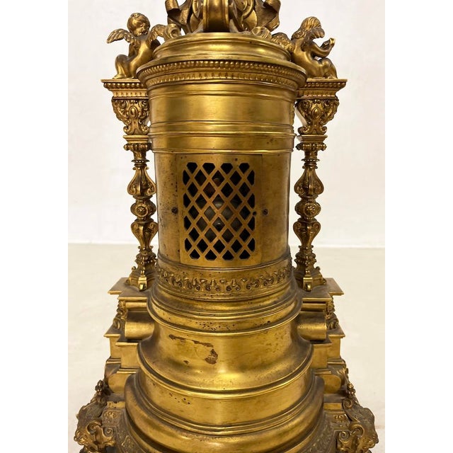 French Gilt Bronze Clock, 1820-1850 For Sale - Image 9 of 10
