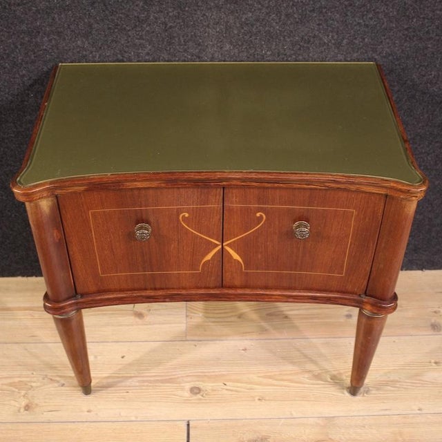 Italian Bedside Tables in the style of Paolo Buffa, 1960, Set of 2 For Sale - Image 9 of 13