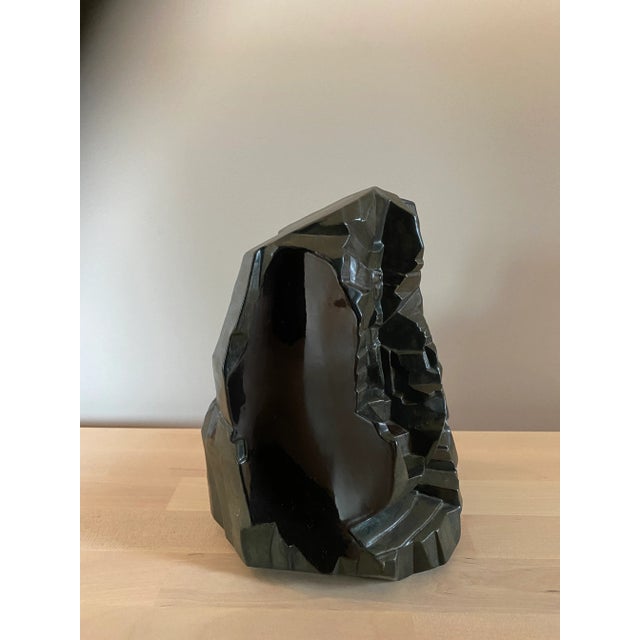 1980s Signed Cubist Brutalist Pottery Ceramic Sculpture For Sale - Image 10 of 13