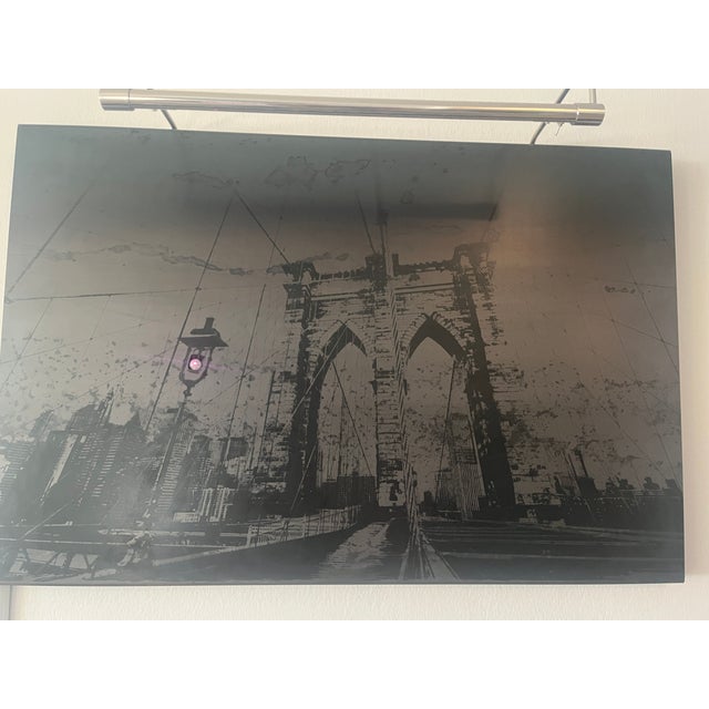 Contemporary Modern Steel Wall Hanging Brooklyn Bridge For Sale - Image 3 of 9
