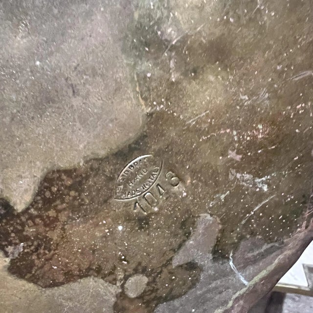 Metal 1950s Egidio Casagrande Hammered Brass Centerpiece Bowl Italy For Sale - Image 7 of 10