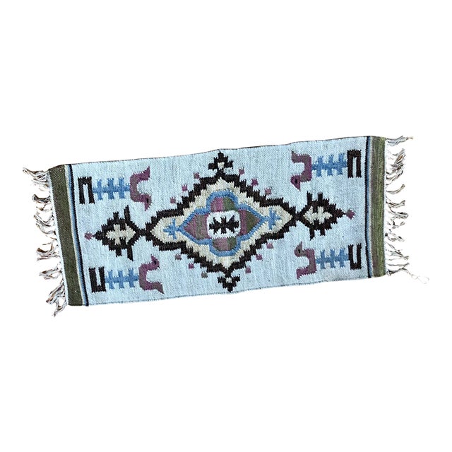 Vintage Scandinavian Folk Art Wool Wall Hanging – "Wilkum Bird" Design For Sale