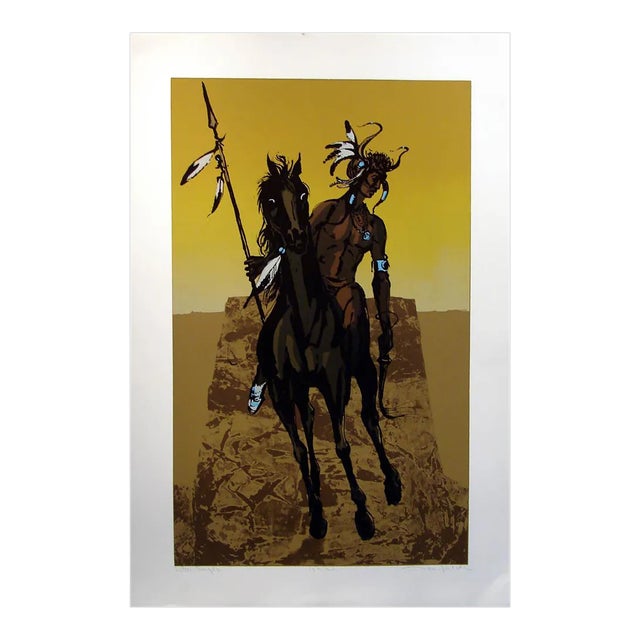 Dean Meeker War Eagle Original Signed Intaglio Collagraph For Sale