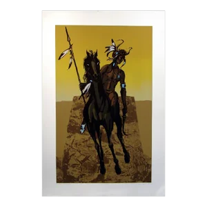 Dean Meeker War Eagle Original Signed Intaglio Collagraph