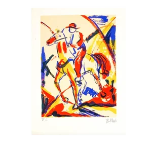 Paul Nash Horse & Rider Serigraph