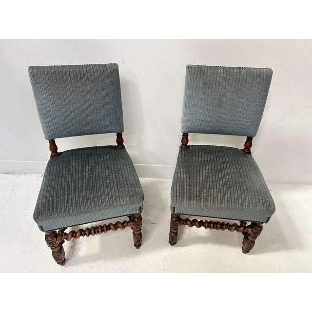 19th Century Louis XIII Twisted Oak Chairs, Set of 2 For Sale - Image 6 of 12
