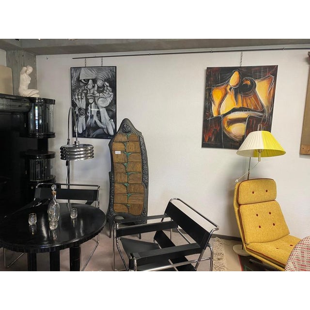 Green Juraj Huliak, Man in the Rain, 2023, Acrylic on Canvas For Sale - Image 8 of 10