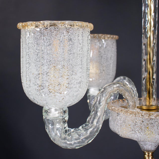 Midcentury Rugiada Murano Chandelier Attributed to Barovier & Toso For Sale - Image 10 of 18