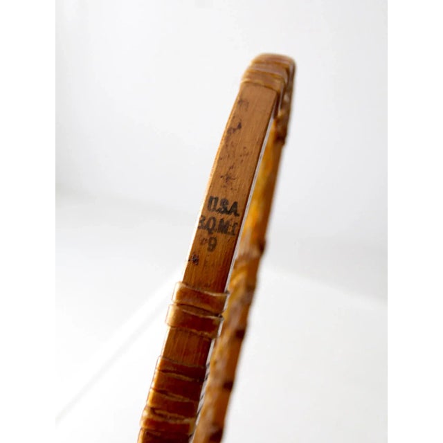 1940s 1940s Lund Wooden Snowshoe With Rawhide Webbing For Sale - Image 5 of 13