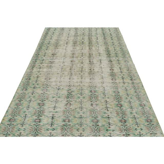 Mid-Century Modern Vintage Zeki Müren Rug, With Geometric Patterns, From Rug & Kilim For Sale - Image 3 of 7