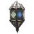 Moroccan Lantern Handcrafted Moorish Metal and Glass For Sale - Image 16 of 18