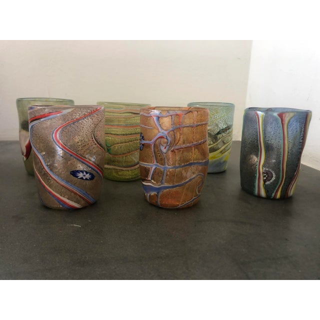 2000s "Murrisa Murano Glass" Glasses- Set of 6 For Sale - Image 11 of 11