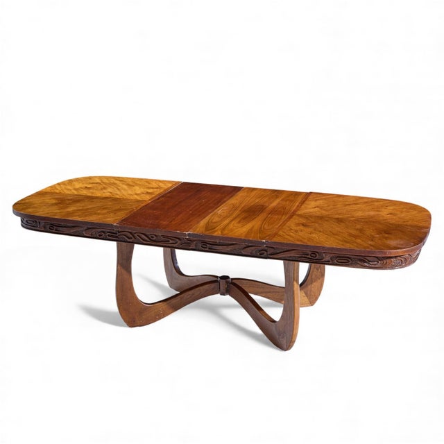 Witco Style Pulaski Oceanic Mid Century Dining Table With 2 Leaves For Sale - Image 13 of 13