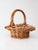 Vintage Woven Wicker Gathering Basket With Twisted Handle For Sale - Image 6 of 13