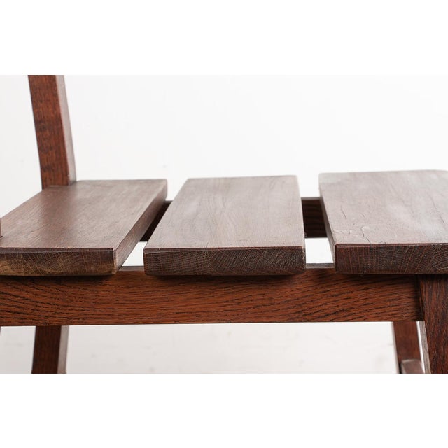 Large Brutalist Chairs in Oak from René Gabriel, 1950s, Set of 6 For Sale - Image 15 of 18