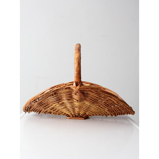Vintage Wicker Kindling Basket For Sale - Image 10 of 13