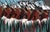 Jacob Lawrence (American, 1917-2000), "The March", Screenprint in Colors on Bainbridge Paper, 1995, from "The Life of...