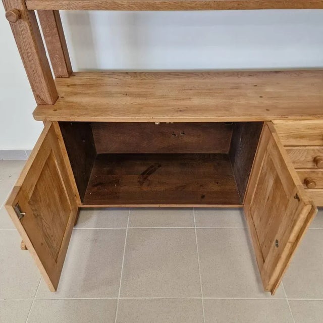 Wood Mid-Century Rustic Open Bookcase - Cabinet For Sale - Image 7 of 9