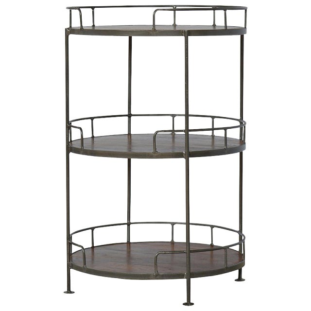 Blending rustic wood with a minimalist iron frame, this tiered design offers both durability and style. Perfect for...