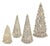 LED Lighted Mercury Glass Holiday Tree Decor (Set of 4) For Sale