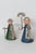 Folk Art Pair of 2 Wood and Metal Folk Art Figurines Couple With Umbrella and Cane 4871b For Sale - Image 3 of 13