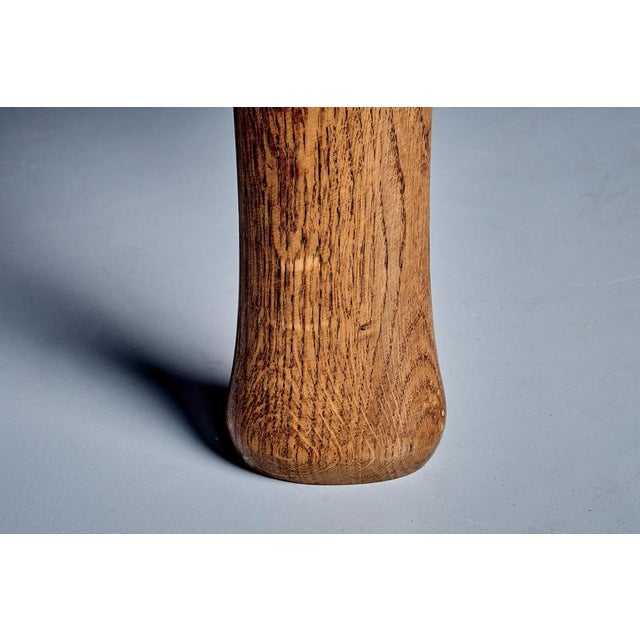 Oak Table with Slate Top and Tapered Legs, France, 1970s For Sale - Image 10 of 11