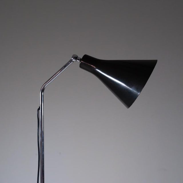 Metal Black Hat Lamp by Ignazio Gardella for Azucena For Sale - Image 7 of 10