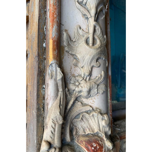 French 19th Century Mantel Mirror With Original Glass & Paint For Sale - Image 15 of 17