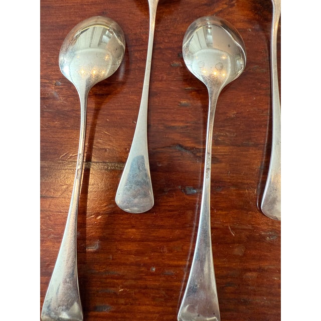 Silver Mid 20th Century Romance by Bjorn Rosenthal Sterling Silver 925 Teaspoons - Set of 7 For Sale - Image 8 of 13