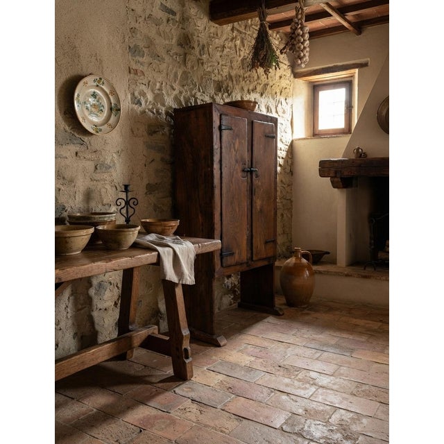Two-Door Chestnut Wood Cabinet from the Late 17th Century - Tuscany, Italy For Sale - Image 15 of 16