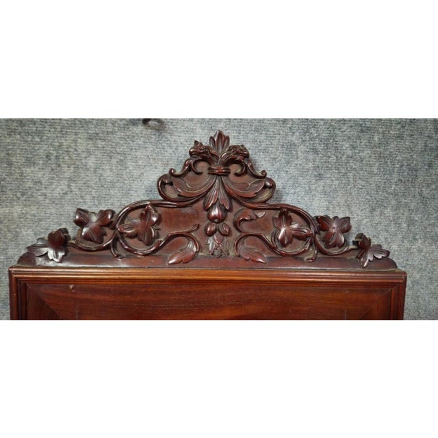 19th Century Napoleon III Carved Mahogany Mirror For Sale - Image 4 of 7