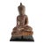 Antique 18th Century Buddha Carved Statue, Shan Burma, Large 24", With Coa For Sale