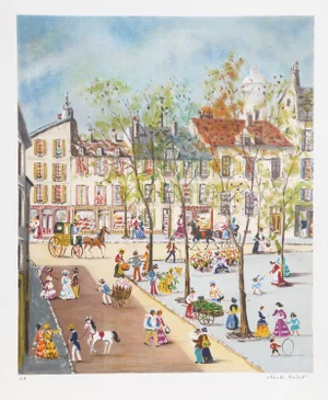 Claude Tabet, City Square 2, Lithograph