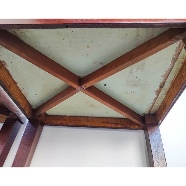 Pair of 2 of 1940s Arts and Crafts Marquetry Side Tables For Sale - Image 11 of 12