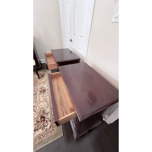 Henkel Harris Pair of Solid Mahogany Nightstands For Sale In Washington DC - Image 6 of 6