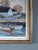 Textile Mid-Century Modern 'Cottages by Quiet Water' Swedish Original Landscape Oil Painting, Framed For Sale - Image 7 of 11