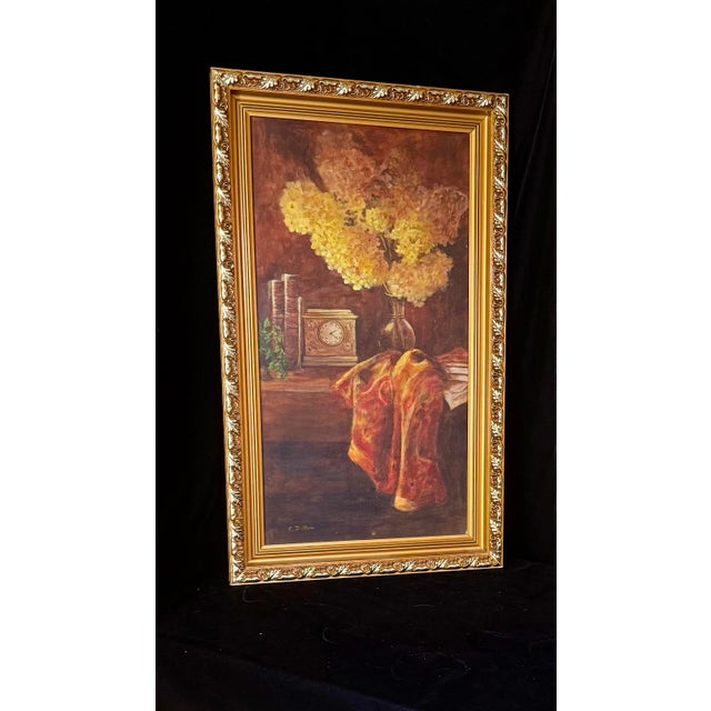 Traditional Vintage Still Life Oil Painting For Sale - Image 3 of 12