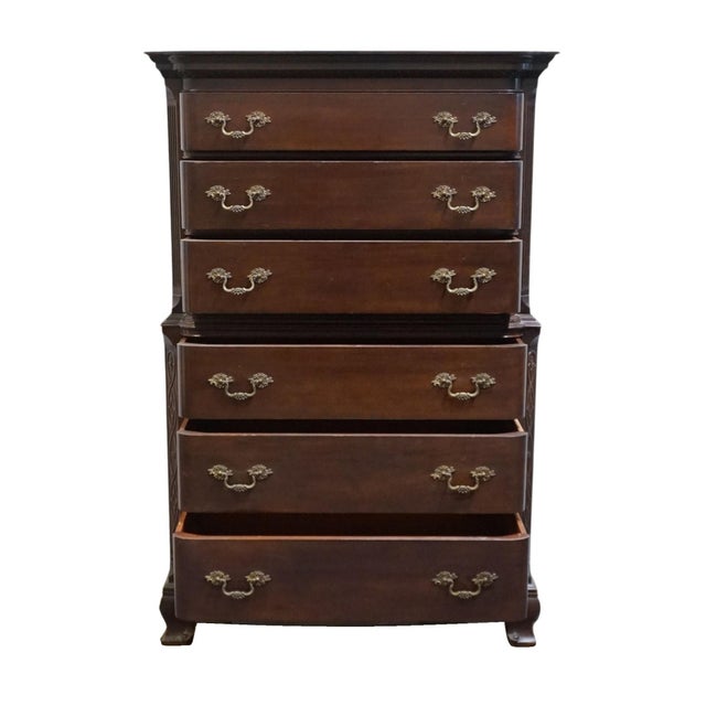 Ritter / Georgetown Galleries Solid Mahogany Traditional Style 36" Chest on Chest 4597 For Sale - Image 4 of 12