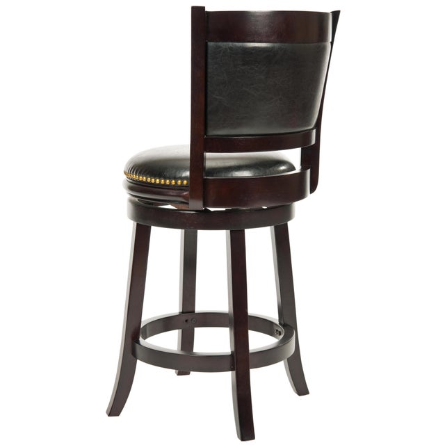 Swivel Counter Stool, Cappuccino & Black For Sale - Image 4 of 5
