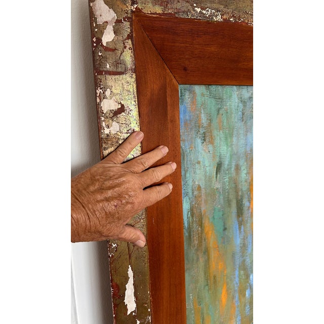 20th Century Oil Portrait of a Spanish Carmen Style Gypsy Woman in Large Frame For Sale - Image 12 of 12