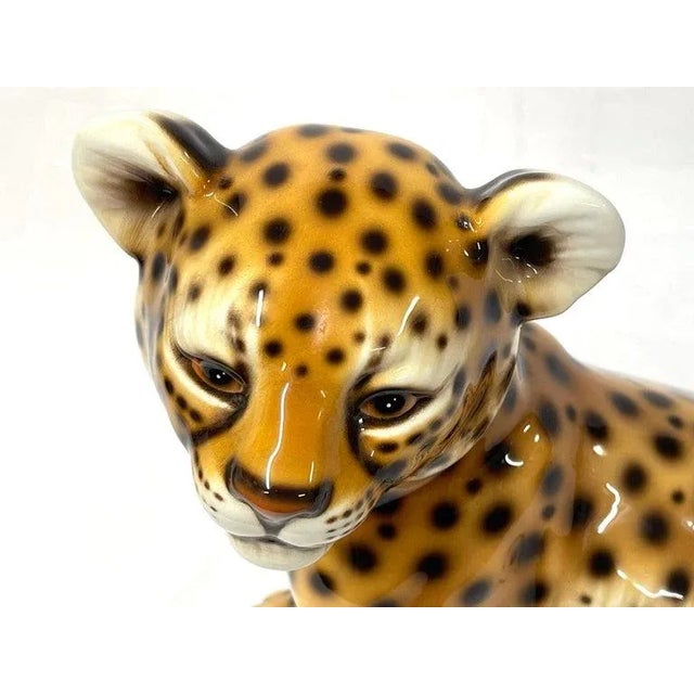 1970's Italian Ceramic Baby Leopard For Sale In New York - Image 6 of 12