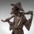 Chinese Late 19th Century Tall Antique Decorative Chinese Bronze Water Carrier Statue For Sale - Image 3 of 13