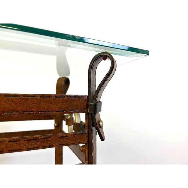 Vintage Console Table in Faux Leather, 1970s For Sale - Image 10 of 11
