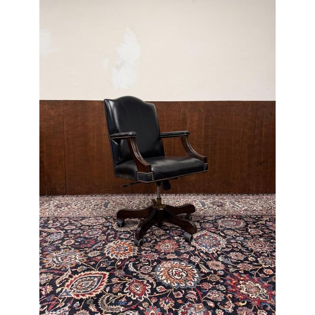 English Springvale Chesterfield Office Chair For Sale - Image 9 of 9