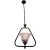 Lavender murano glass bronze rostrato light pendant 1950’s height including rod and ceiling canopy 90 cm height without...