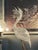 Mid-Century Modern 1970s 30" Signed Licio Zanetti Murano Latticino Italian Art Glass Heron Crane Bird Sculpture For Sale - Image 3 of 12